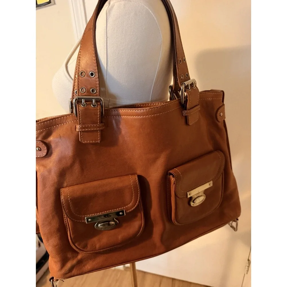 Marc Jacobs Women's Leather Medium Tote Brown Shoulder Bag Handbag Purse
